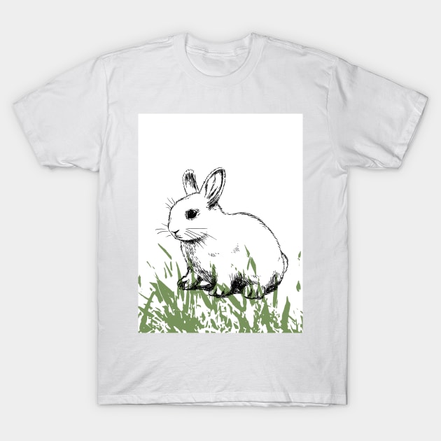 Cute bunny print T-Shirt by rachelsfinelines